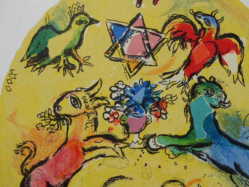 Marc CHAGALL : Levi et les tablettes de la loi, Lithographie originale (photo de détail 4) - Crédit photo : Galerie Art.Paris