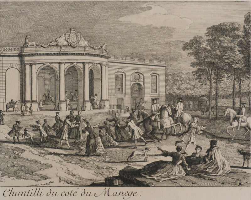 Jacques RIGAUD : Célébration au Château de Chantilly, Gravure