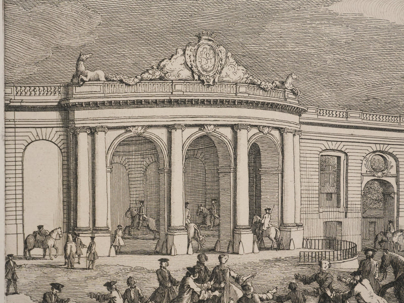 Jacques RIGAUD : Célébration au Château de Chantilly, Gravure