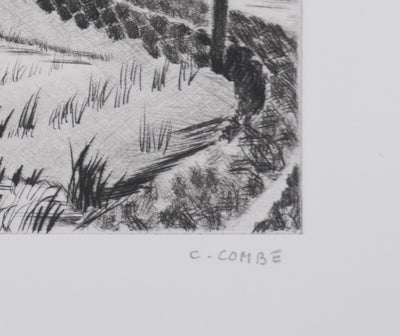 Camille COMBE : Langeness, une île au Nord, Gravure originale signée