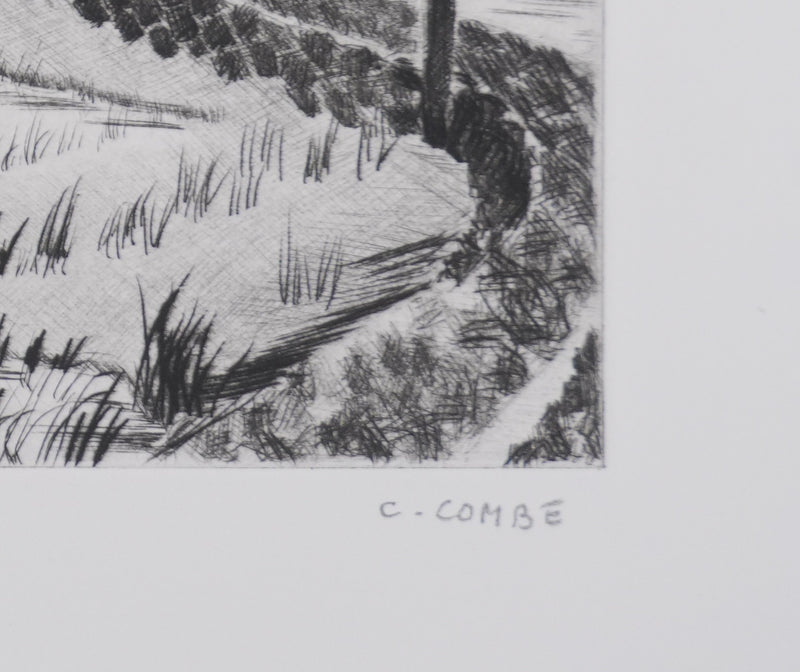 Camille COMBE : Langeness, une île au Nord, Gravure originale signée