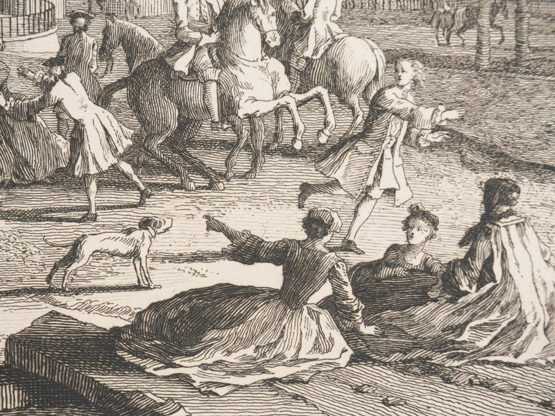Jacques RIGAUD : Célébration au Château de Chantilly, Gravure