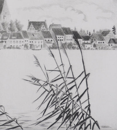 Camille COMBE : Au pays de Till l'Espiègle, Gravure originale signée