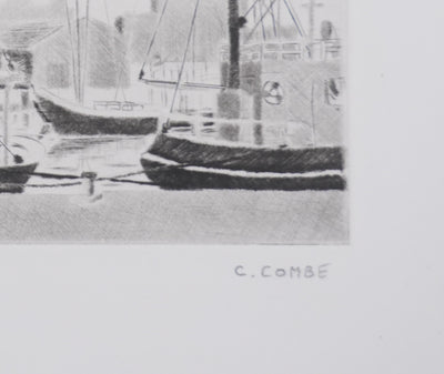 Camille COMBE : Vision de Büsum, Gravure originale signée