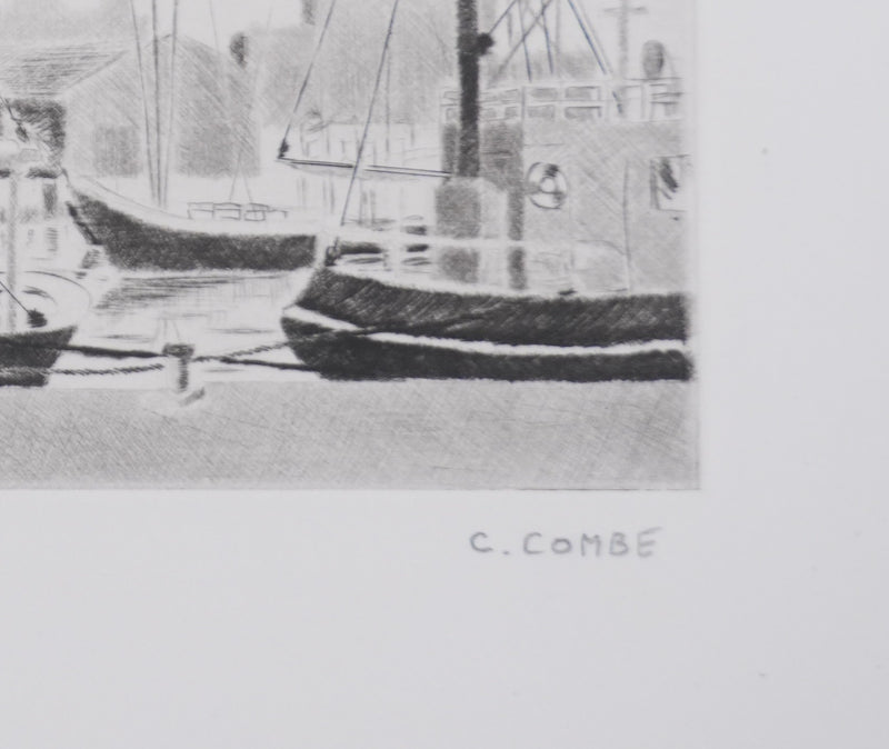 Camille COMBE : Vision de Büsum, Gravure originale signée
