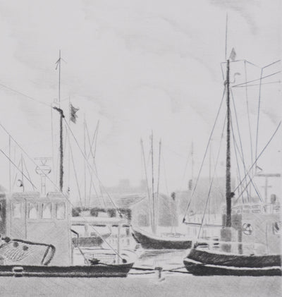 Camille COMBE : Vision de Büsum, Gravure originale signée