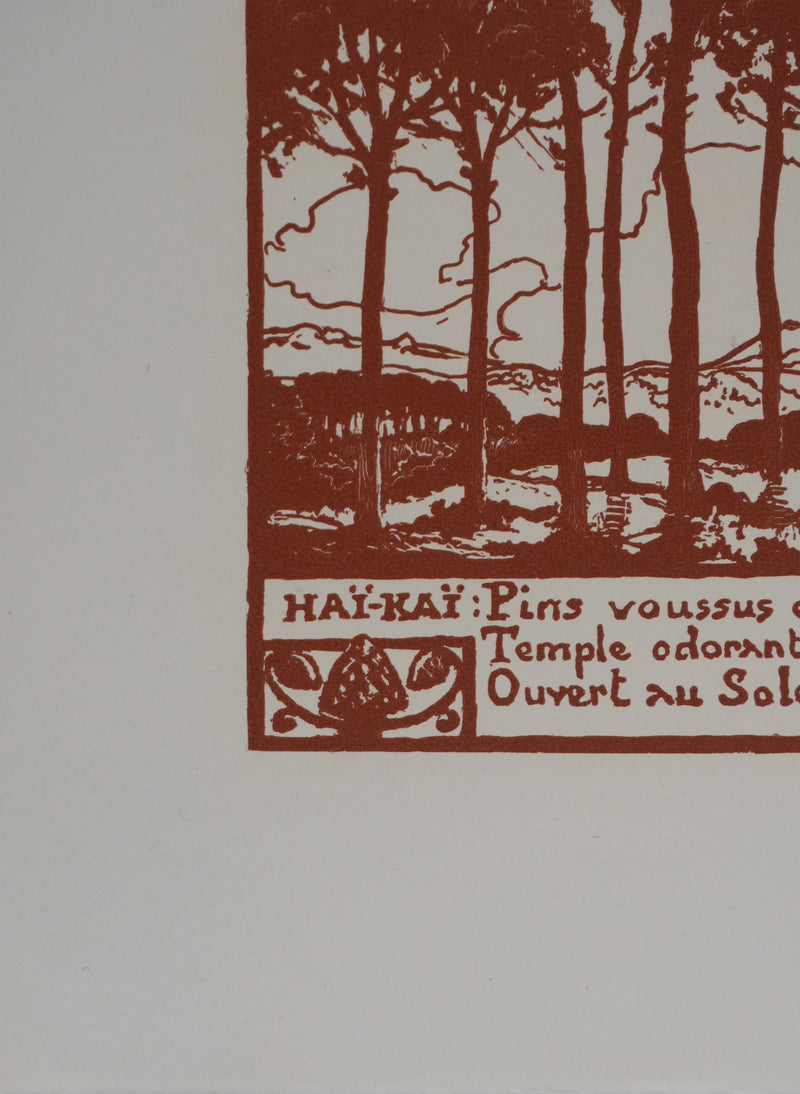 Pierre GUSMAN : La forêt de pins, Gravure originale signée