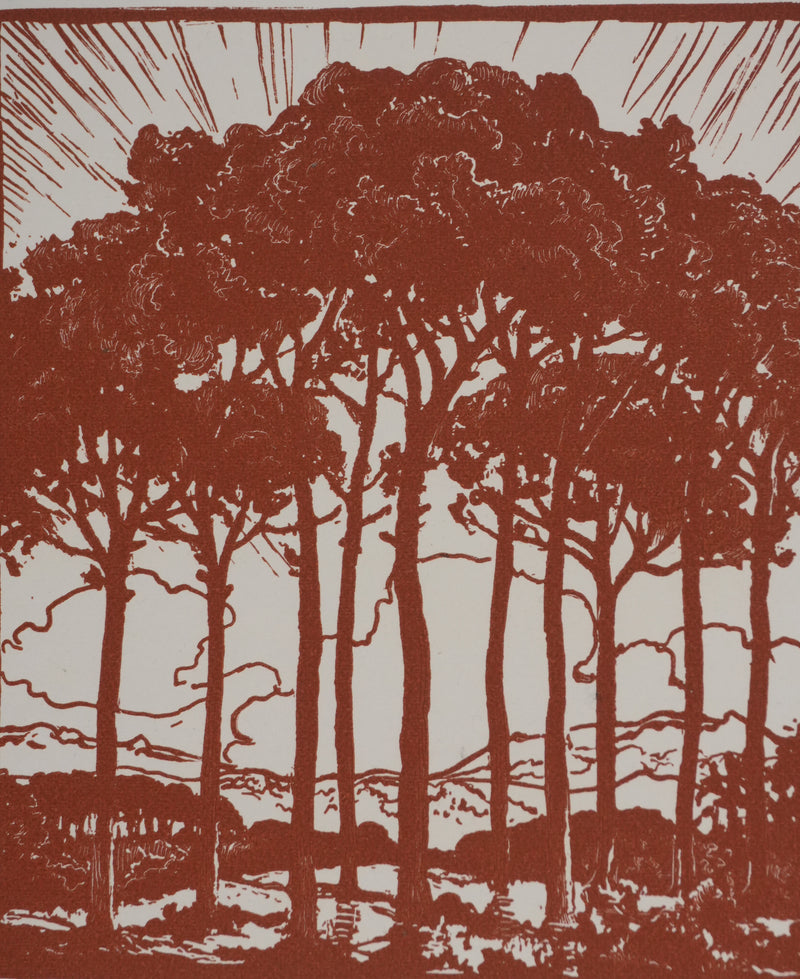 Pierre GUSMAN : La forêt de pins, Gravure originale signée