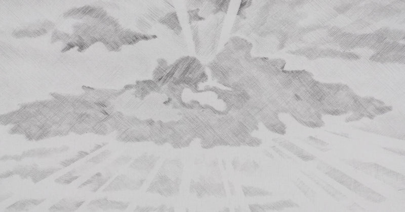 Camille COMBE : Le soleil dans sa gloire, Gravure originale signée