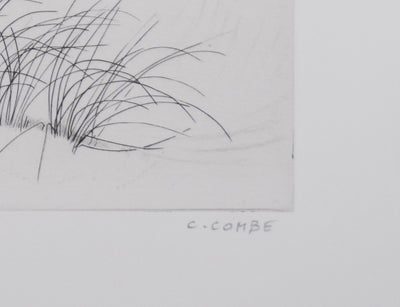 Camille COMBE : Lumière sur les dunes, Gravure originale signée