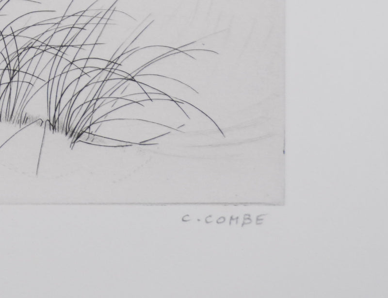 Camille COMBE : Lumière sur les dunes, Gravure originale signée