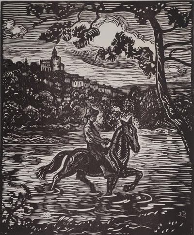 Paul-Emile COLIN : Balade en Moselle, Gravure originale signée