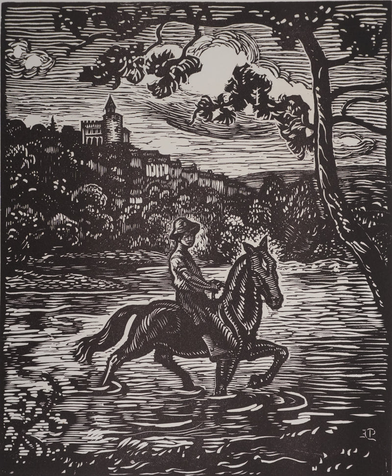 Paul-Emile COLIN : Balade en Moselle, Gravure originale signée