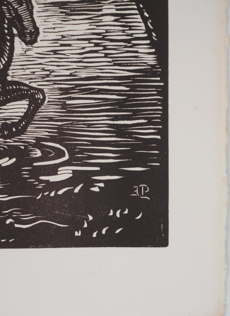 Paul-Emile COLIN : Balade en Moselle, Gravure originale signée