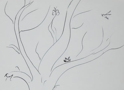 Marc BLANCPAIN : L'arbre des bêtises, Autographe et dessin original signé