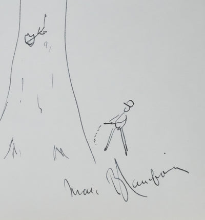 Marc BLANCPAIN : L'arbre des bêtises, Autographe et dessin original signé