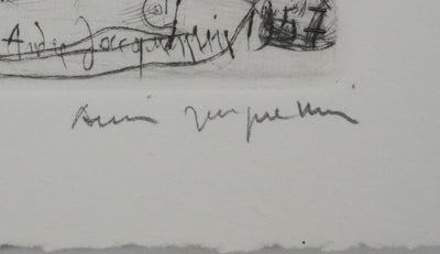 André JACQUEMIN : Le jeune garçon, Gravure originale signée