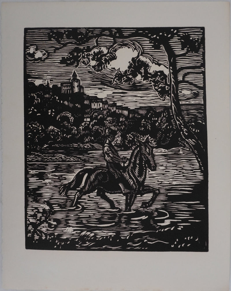 Paul-Emile COLIN : Balade en Moselle, Gravure originale