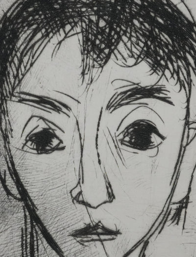 André JACQUEMIN : Le jeune garçon, Gravure originale signée