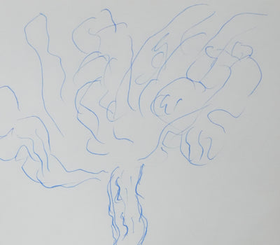 Germaine ACREMANT : Un arbre de rue unique, Autographe et dessin original signé