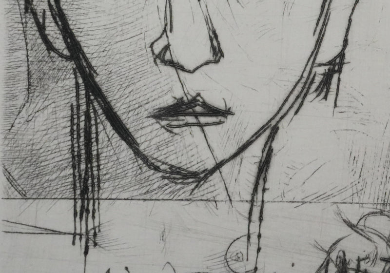 André JACQUEMIN : Le jeune garçon, Gravure originale signée