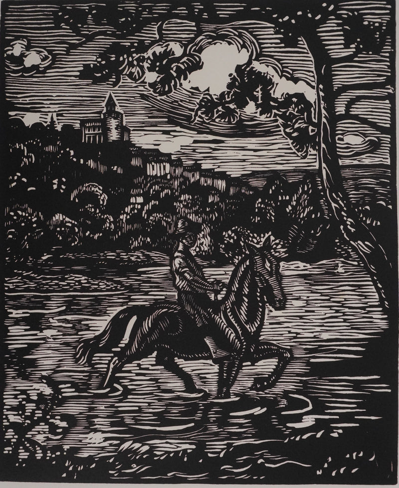 Paul-Emile COLIN : Balade en Moselle, Gravure originale