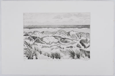 Camille COMBE : Au creux des dunes, Gravure originale signée