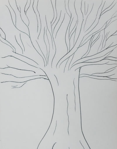 Jean VERAME : L'arbre aux grandes branches, Dessin original signé