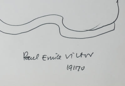 Paul Emile VICTOR : La découverte de l'arbre, Autographe et dessin original signé