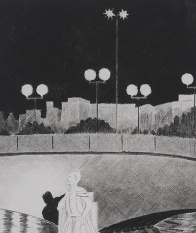 Camille COMBE : Le zouave du Pont de l'Alma, Gravure originale signée
