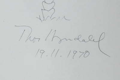 Thor  HEYERDAHL : Le joli palmier, Autographe et dessin original signé