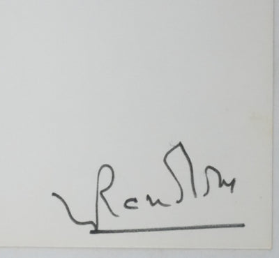Michel RANDOM : Les tiges végétales, Autographe et dessin original signé