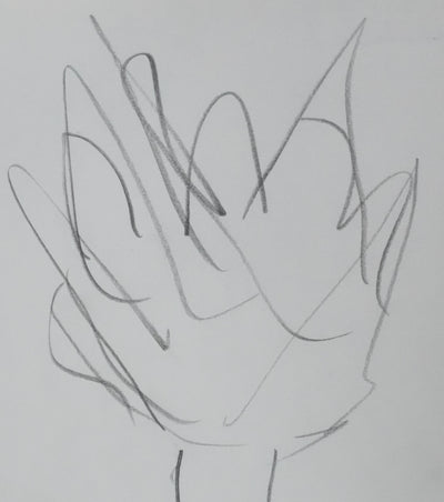 LAUTERBACH : Arbre en gris, Autographe et dessin original