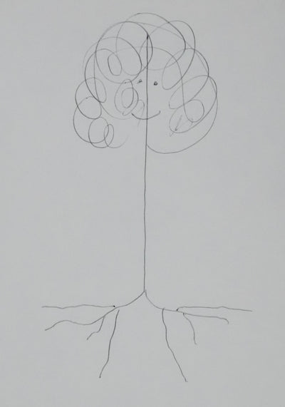 Antoine BLONDIN : L'arbre souriant, Autographe et dessin original signé