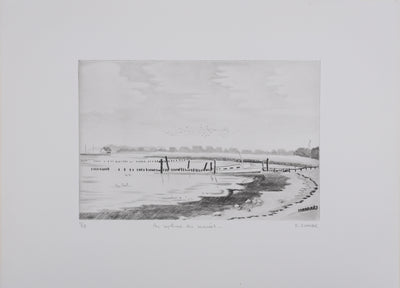 Camille COMBE : Au rythme des marées, Gravure originale signée