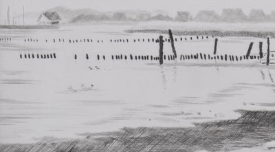 Camille COMBE : Au rythme des marées, Gravure originale signée