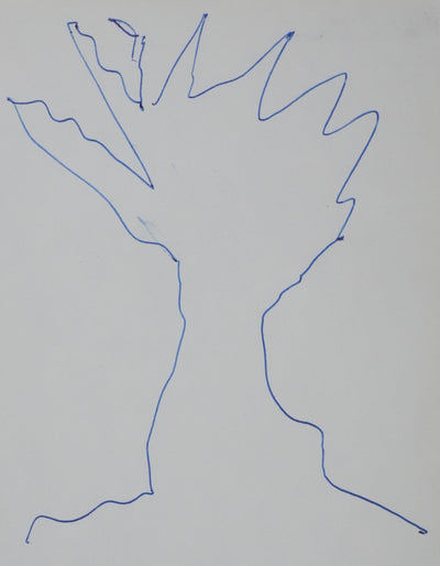 Maurice CLARCK : Un trait arborescent, Autographe et dessin original signé