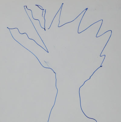 Maurice CLARCK : Un trait arborescent, Autographe et dessin original signé