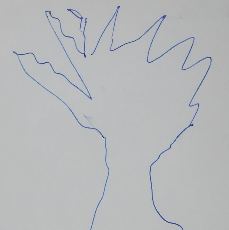 Maurice CLARCK : Un trait arborescent, Autographe et dessin original signé