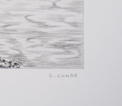 Camille COMBE : L'île de Mykines, Gravure originale signée