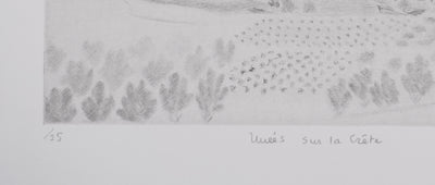 Camille COMBE : Ruées sur la Crète, Gravure originale signée