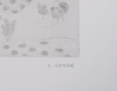 Camille COMBE : Ruées sur la Crète, Gravure originale signée