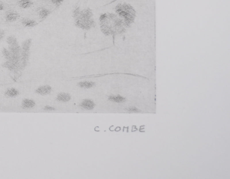 Camille COMBE : Ruées sur la Crète, Gravure originale signée