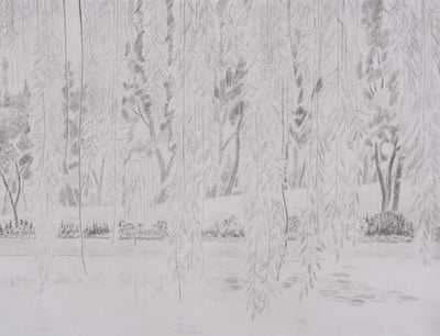 Camille COMBE : La brume argentée sur l'étang, Gravure originale signée