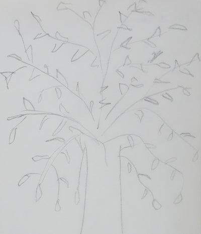 Michèle PERREIRA : Les feuilles grises, Autographe et dessin original signé