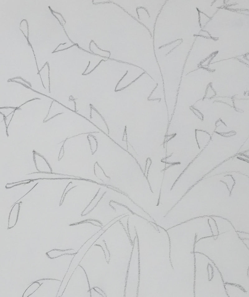 Michèle PERREIRA : Les feuilles grises, Autographe et dessin original signé