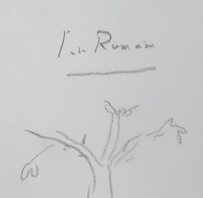 Jules ROMAINS : La grande branche, Autographe et dessin original signé