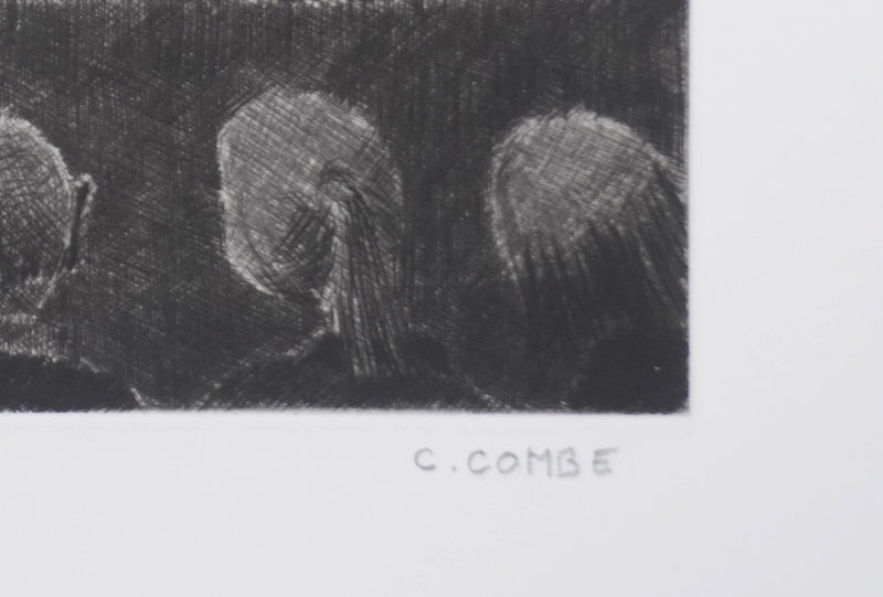 Camille COMBE : Le violon enchanté, Gravure originale signée