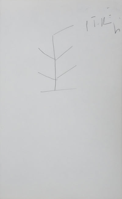 Pierre Christian TAITTINGER : L'arbre en bâtons, Autographe et dessin original signé