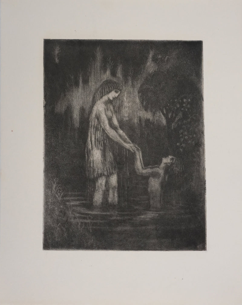 Raphael DROUART : Hermaphrodite et Salmacis, Gravure originale